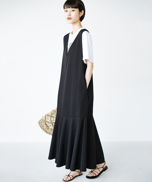 「haco!」 サロペットスカート MEDIUM ブラック レディース_画像4