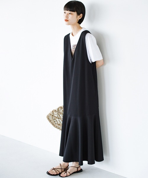 「haco!」 サロペットスカート MEDIUM ブラック レディース_画像5