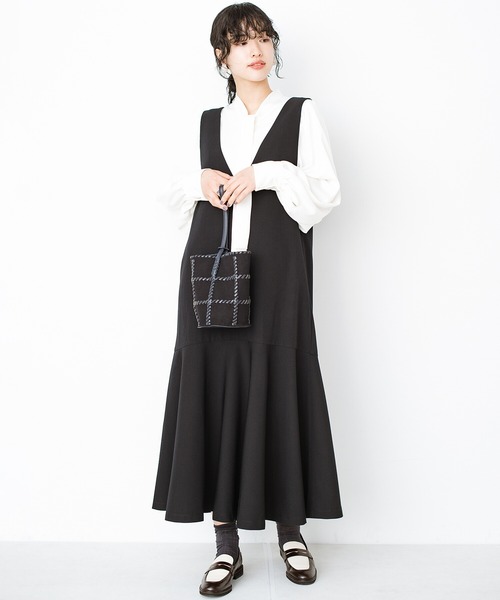 「haco!」 サロペットスカート MEDIUM ブラック レディース_画像6