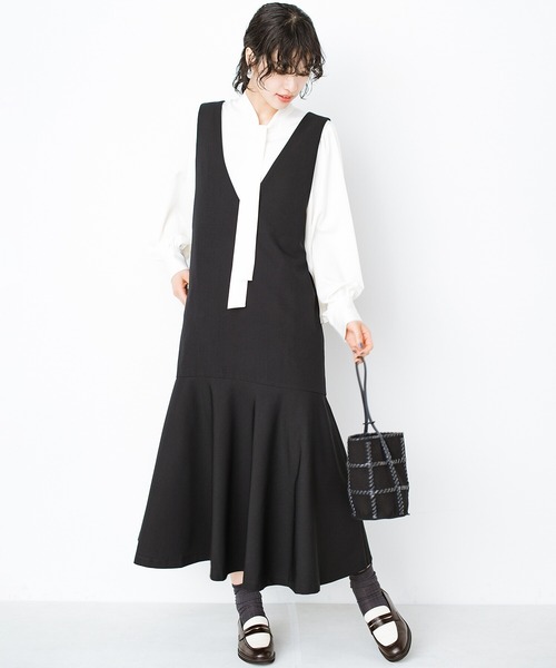 「haco!」 サロペットスカート MEDIUM ブラック レディース_画像8