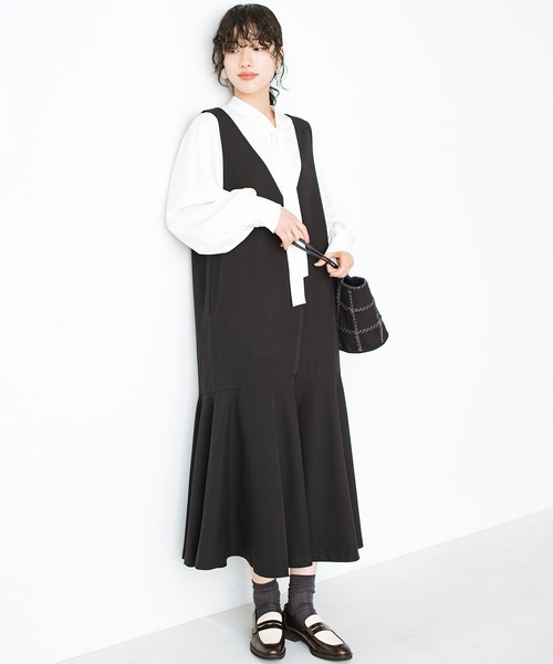 「haco!」 サロペットスカート MEDIUM ブラック レディース_画像9