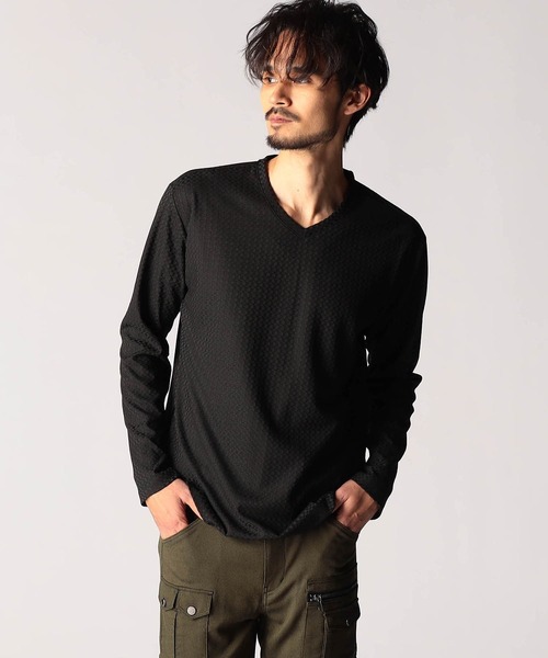 Goavネックカットソー a.v.v（アー・ヴェ・ヴェ） tシャツ ポンチモックネックカットソー
