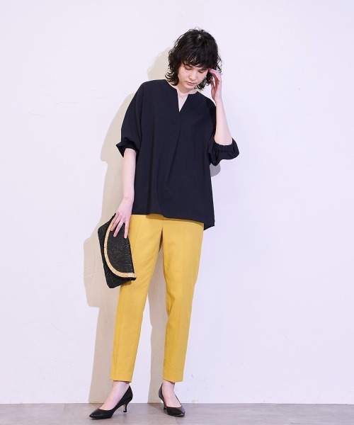 「la.f…」 スラックス 7号 ホワイト レディース_画像5