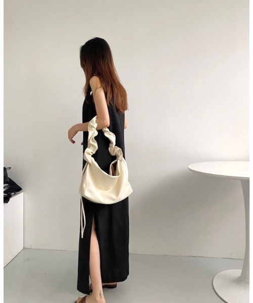 「LADY LIKE」 ノースリーブワンピース M ベージュ レディース_画像7