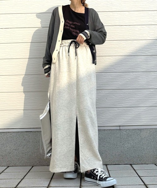 「Q」 ロングスカート MEDIUM アイボリー レディース_画像5