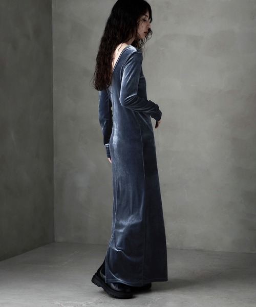 「etoll.」 長袖ワンピース FREE ブラウン レディース_画像3