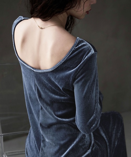 「etoll.」 長袖ワンピース FREE ブラウン レディース_画像7