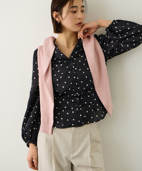 ☆美品☆ロペ ドット柄 フリル カットソー ブラウス☆ 【公式通販】