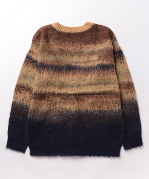 「VEQUM」 ニットカーディガン FREE ブラウン レディース_画像2