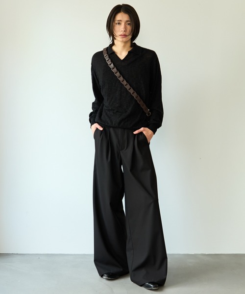 marka SKIPPER TEE L/S スキッパーロングTシャツ　カットソー SINSS セーター ニット Slub skipper LS T-shirt / スラブスキッパー