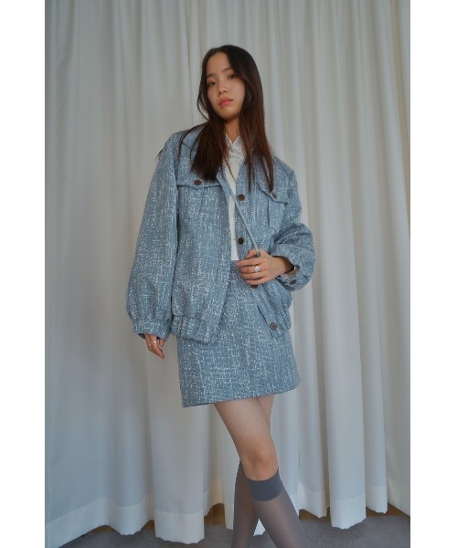 「DRWCYS」 ツイードジャケット FREE アイボリー レディース_画像6