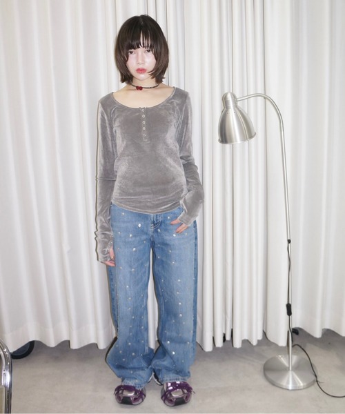 「musubore」 長袖カットソー FREE ベビーピンク レディース_画像7