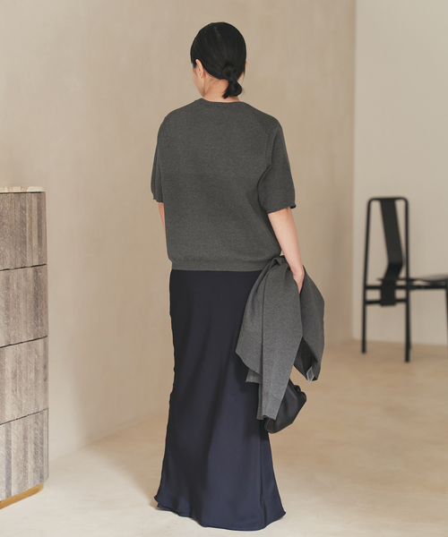 plage  プルオーバー ブラック plage（プラージュ） ニット セーター 「WEB限定追加」compact プル