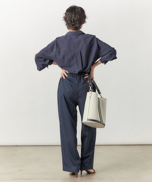 「NOLLEY'S Sophi」 長袖シャツ 38 ネイビー レディース_画像4