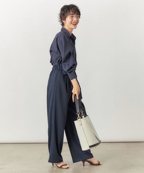 「NOLLEY'S Sophi」 長袖シャツ 38 ネイビー レディース_画像5