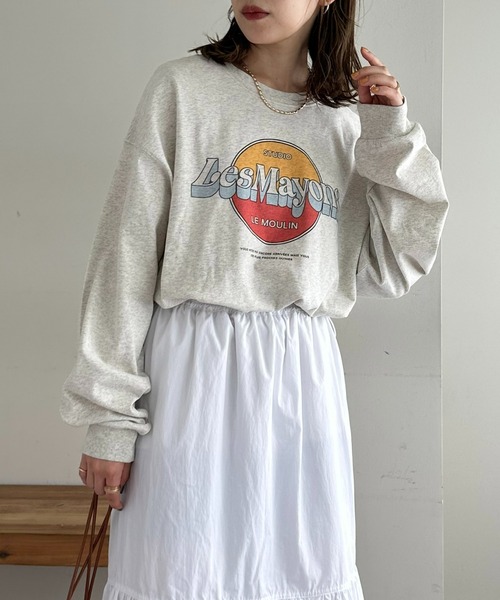 「DISCOAT」 長袖カットソー FREE チャコールグレー レディース_画像3