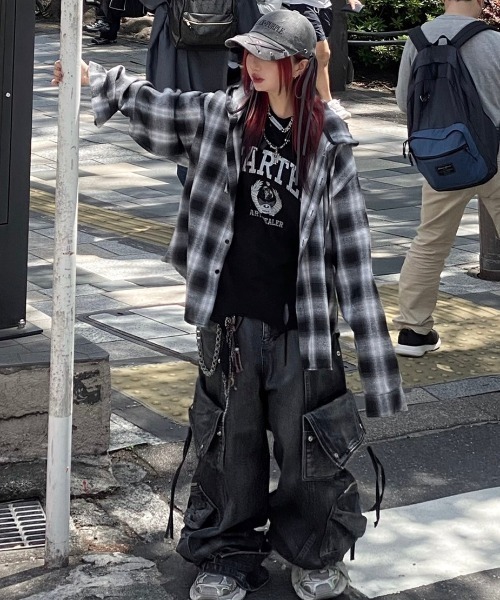 「XU」 長袖シャツ ONE SIZE ブラック メンズ_画像2