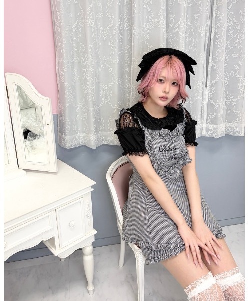 ヘアクリップ 大きなレースリボンのヘッドドレスの画像