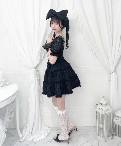 Ank Rouge（アンクルージュ） カチューシャ 大きなレースリボンの