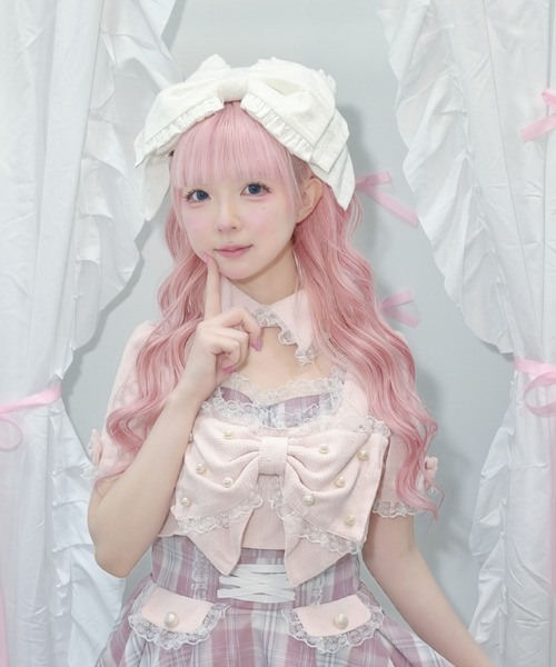 Ank Rouge（アンクルージュ） カチューシャ 大きなレースリボンの
