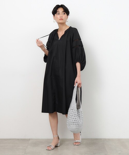 「OPAQUE.CLIP」 7分袖ワンピース 36 ホワイト レディース_画像4