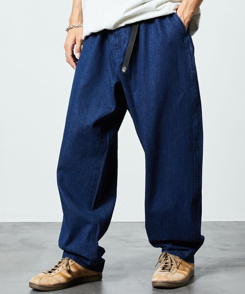 「FREAK'S STORE」 デニムパンツ LARGE ライトインディゴブルー メンズ_画像9