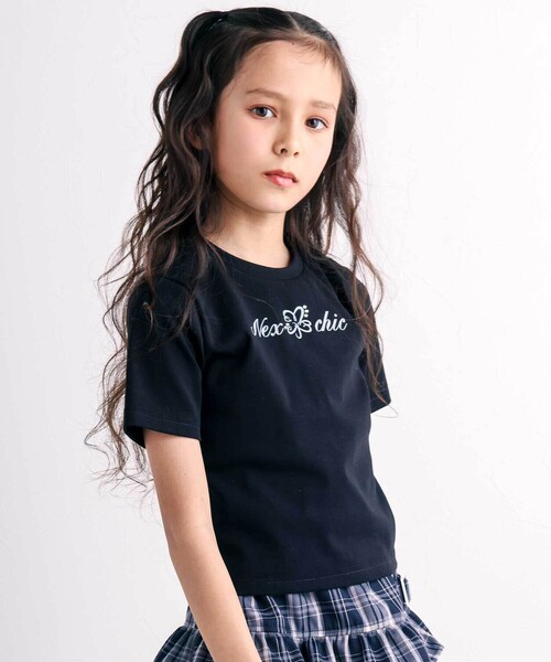 nexchic（ネクシック） tシャツ チェックビスチェ＋スパンテレコ半袖T