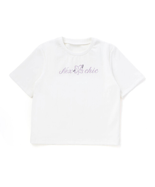 nexchic(ネクシック) tシャツ チェックビスチェ+スパンテレコ半袖T nexchic(ネクシック) tシャツ チェックビスチェ+スパンテレコ半袖T