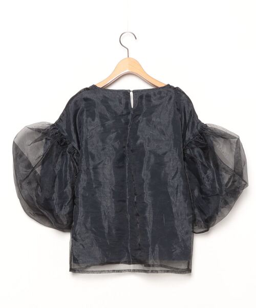 「CAROLINA GLASER」 半袖ブラウス ONE SIZE ブラック レディース_画像2