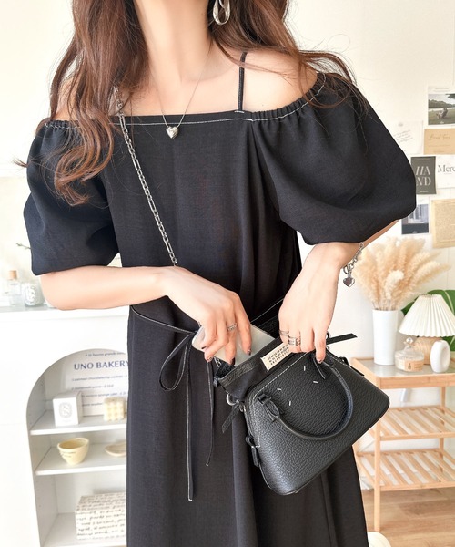 「classicalelf」 半袖ワンピース X-LARGE ネイビー レディース_画像6