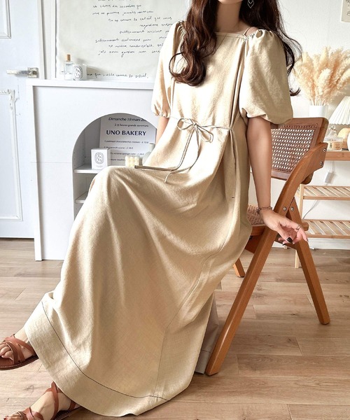 「classicalelf」 半袖ワンピース X-LARGE ネイビー レディース_画像9
