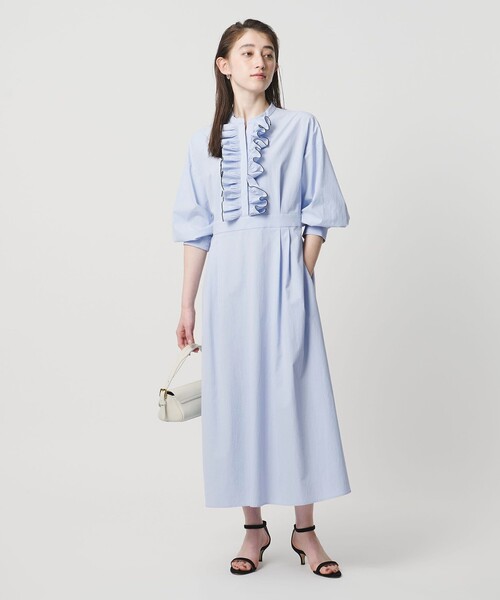 デニムメローフリルシャツワンピース UNITED ARROWS（ユナイテッドアローズ） ワンピース メロー フリル