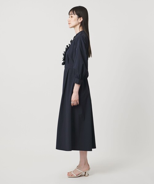 1回使用の極美品　UNITED ARROWS 黒フリルロングドレス UNITED ARROWS（ユナイテッドアローズ） ワンピース メロー フリル