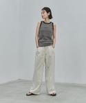 ワイドパンツ パンツ 「セットアップ可」リネン...の詳細画像5