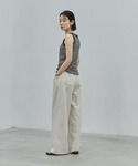 ワイドパンツ パンツ 「セットアップ可」リネン...の詳細画像3