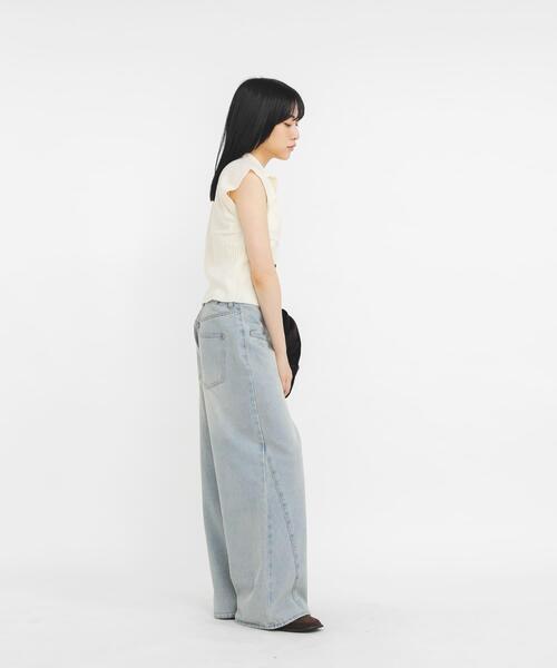 ニット セーター スリーブレスニットシャツ レディースの画像