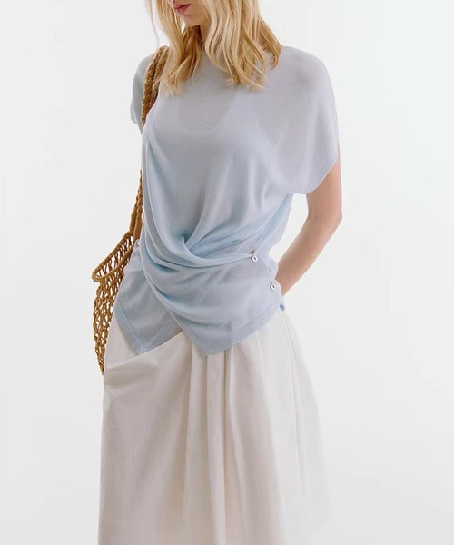 新品DRESS TERIOR グレー ニット半袖シャツ 同ブランドインナーセット