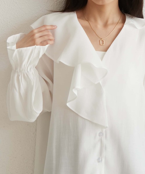 「MAISON DE THERESE」 長袖ブラウス FREE ブルー レディース_画像5