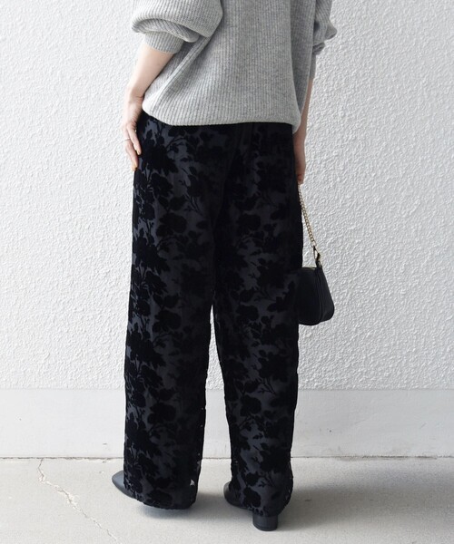 「SHIPS any」 イージーパンツ ONE SIZE ブラック レディース_8