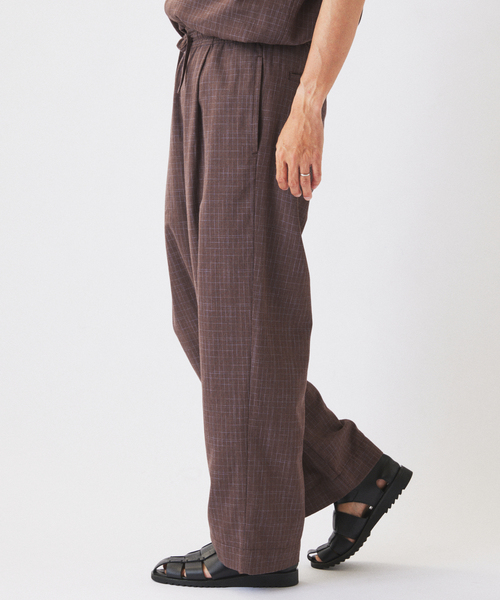90s ramie×rayon wide slacks 極太パンツ　リネン JOURNAL STANDARD relume（ジャーナルスタンダード レリューム