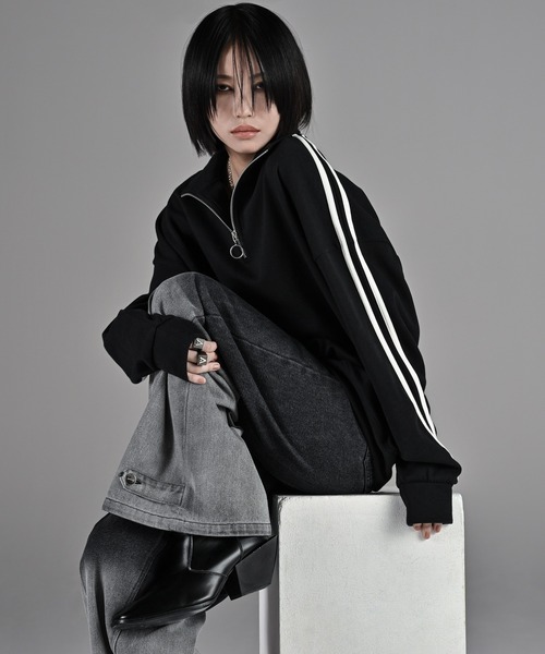 「ADRER」 長袖Tシャツ S ブラック メンズ_画像8