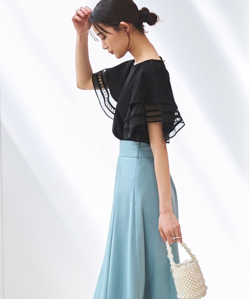 「RUIRUE BOUTIQUE」 半袖ブラウス L ベージュ レディース_画像8