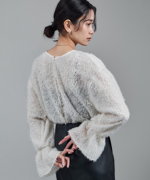 「SALON adam et rope'」 長袖ブラウス FREE ブラック レディース_画像3