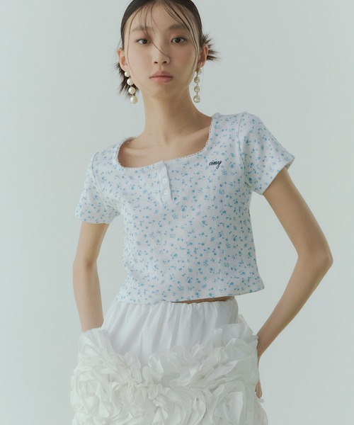 「EIMY ISTOIRE」 半袖カットソー F ベージュ レディース_画像4