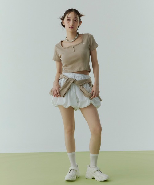 「EIMY ISTOIRE」 半袖カットソー F ベージュ レディース_画像6