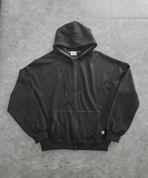 YACA（ヤーカ） パーカー Out Stitch Over Zip Parka/アウトステッチ
