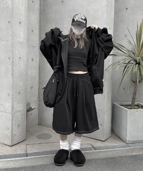 YACA（ヤーカ） パーカー Out Stitch Over Zip Parka/アウトステッチ