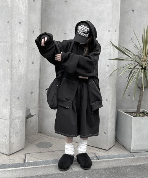 YACA（ヤーカ） パーカー Out Stitch Over Zip Parka/アウトステッチ