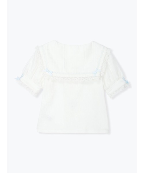 NOEMIE（ノエミー） tシャツ 半袖 シアーチェックハートバックル 