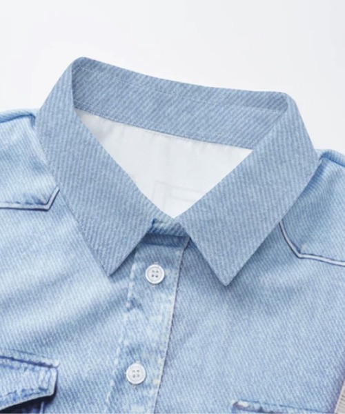 シャツ 半袖 Illusion Print Panel Shirt メンズ | U：UME | 03